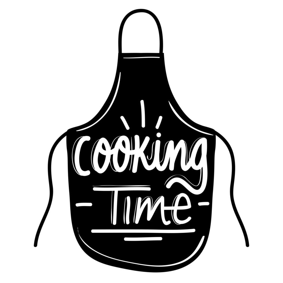 cooking time lettering vector