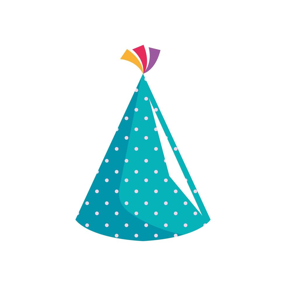 blue party hat vector