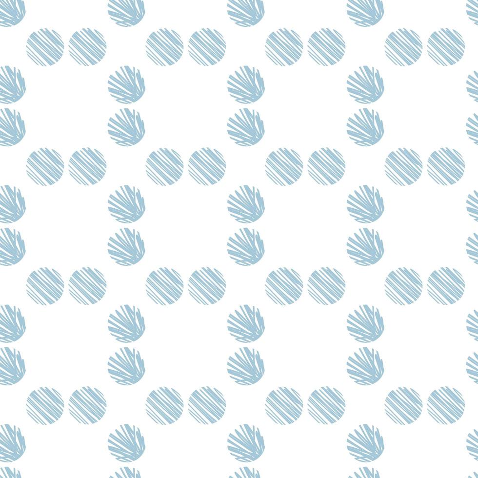 Winter blue abstract geometric seamless pattern with dots. Trendy hand drawn textures. Modern abstract design for paper, fabric, interior decor and other users vector