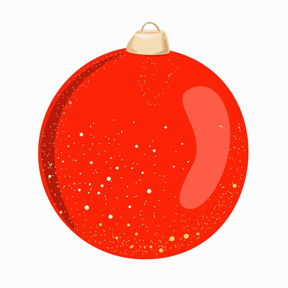 bola de navidad roja para el árbol de navidad. vector