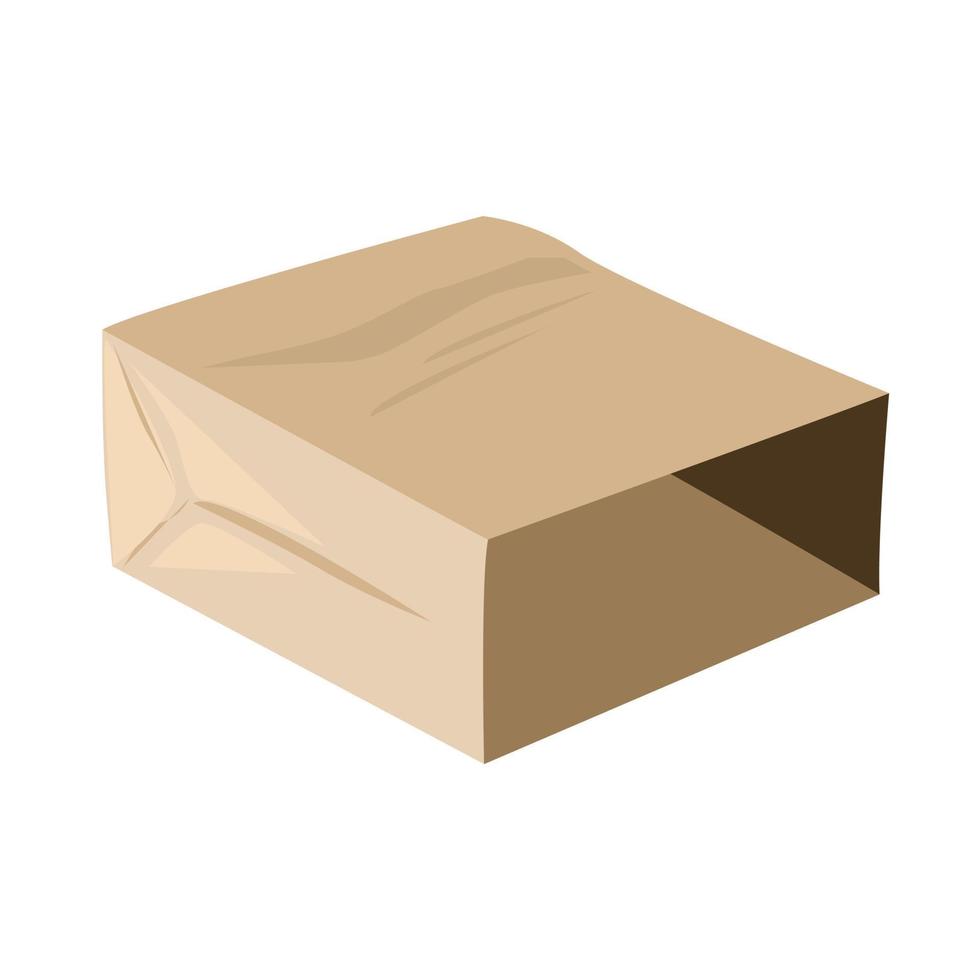 There is a paper bag for groceries. vector