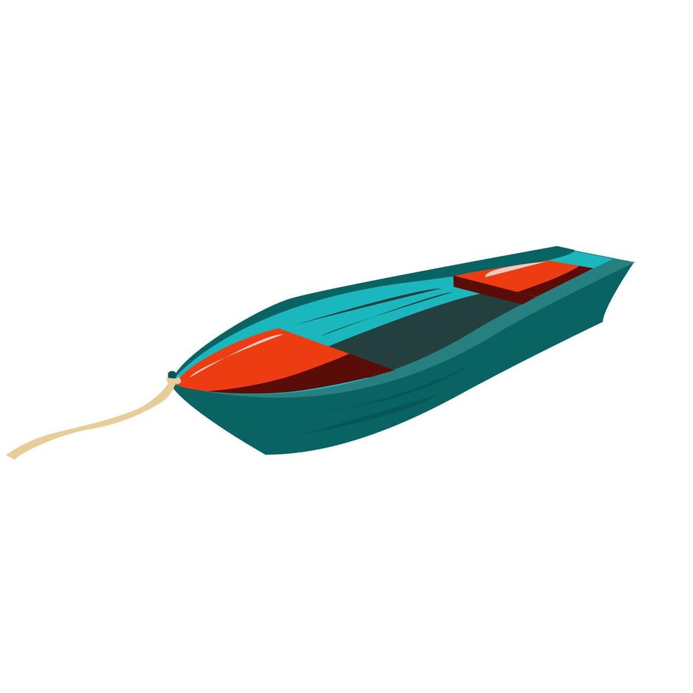 Boat for fishing or recreation. vector