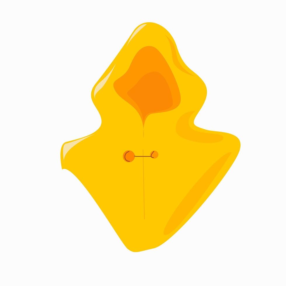 Orange raincoat on a white background. vector