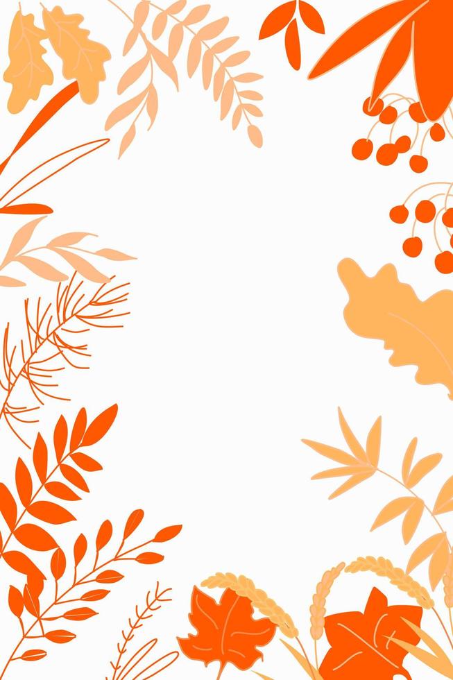 fondo para publicidad o pancartas sobre el tema del otoño con hojas de otoño. vector