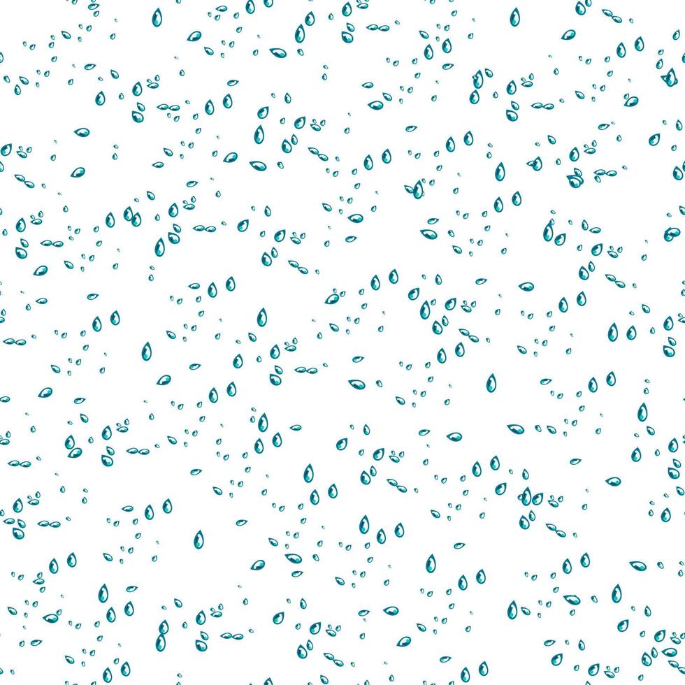 Seamless pattern with water drops on a white background. vector