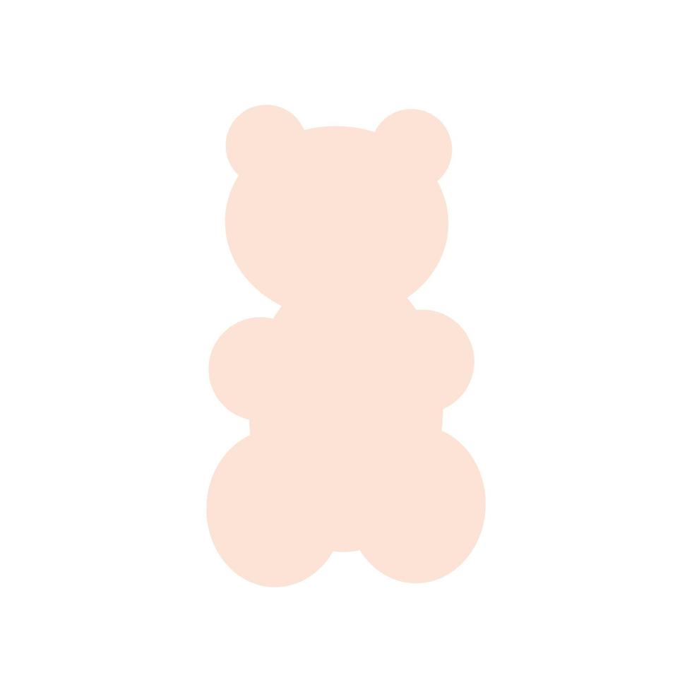 Vector simple bear on a white background