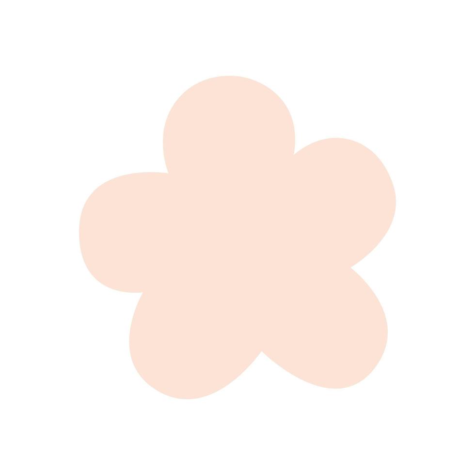 Vector simple flower on a white background