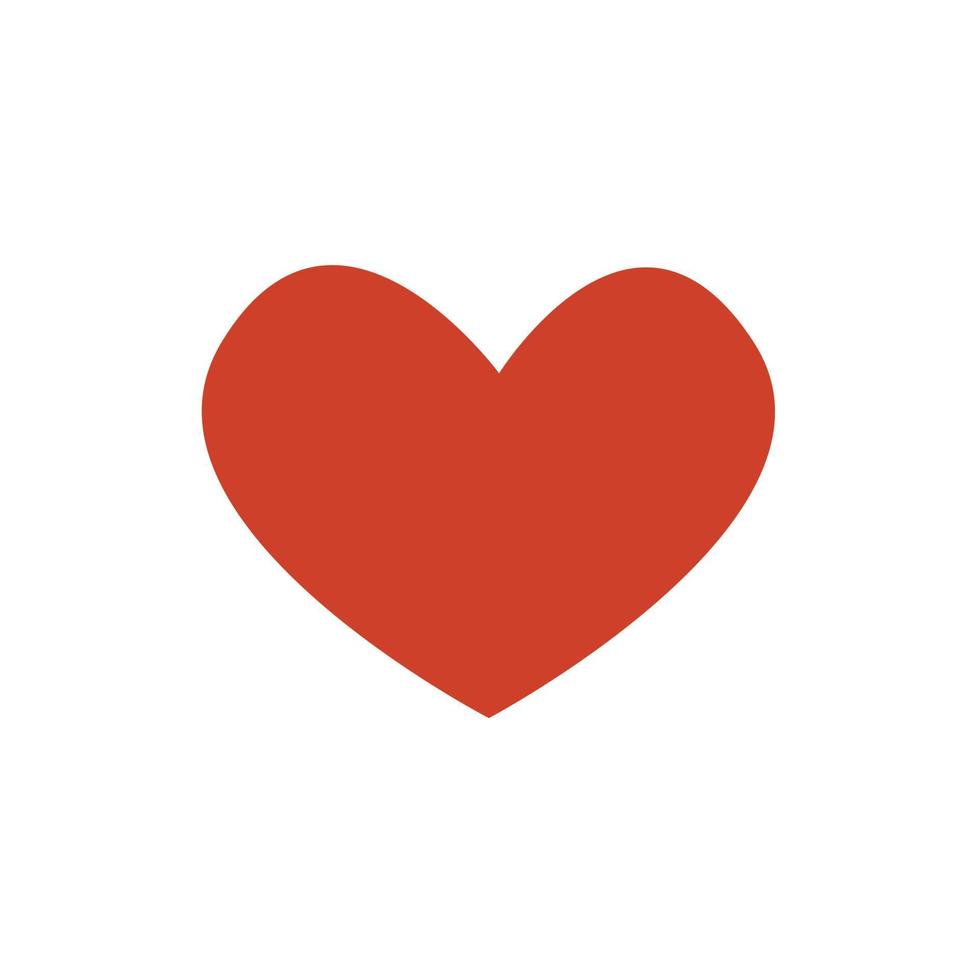 Vector simple heart on a white background