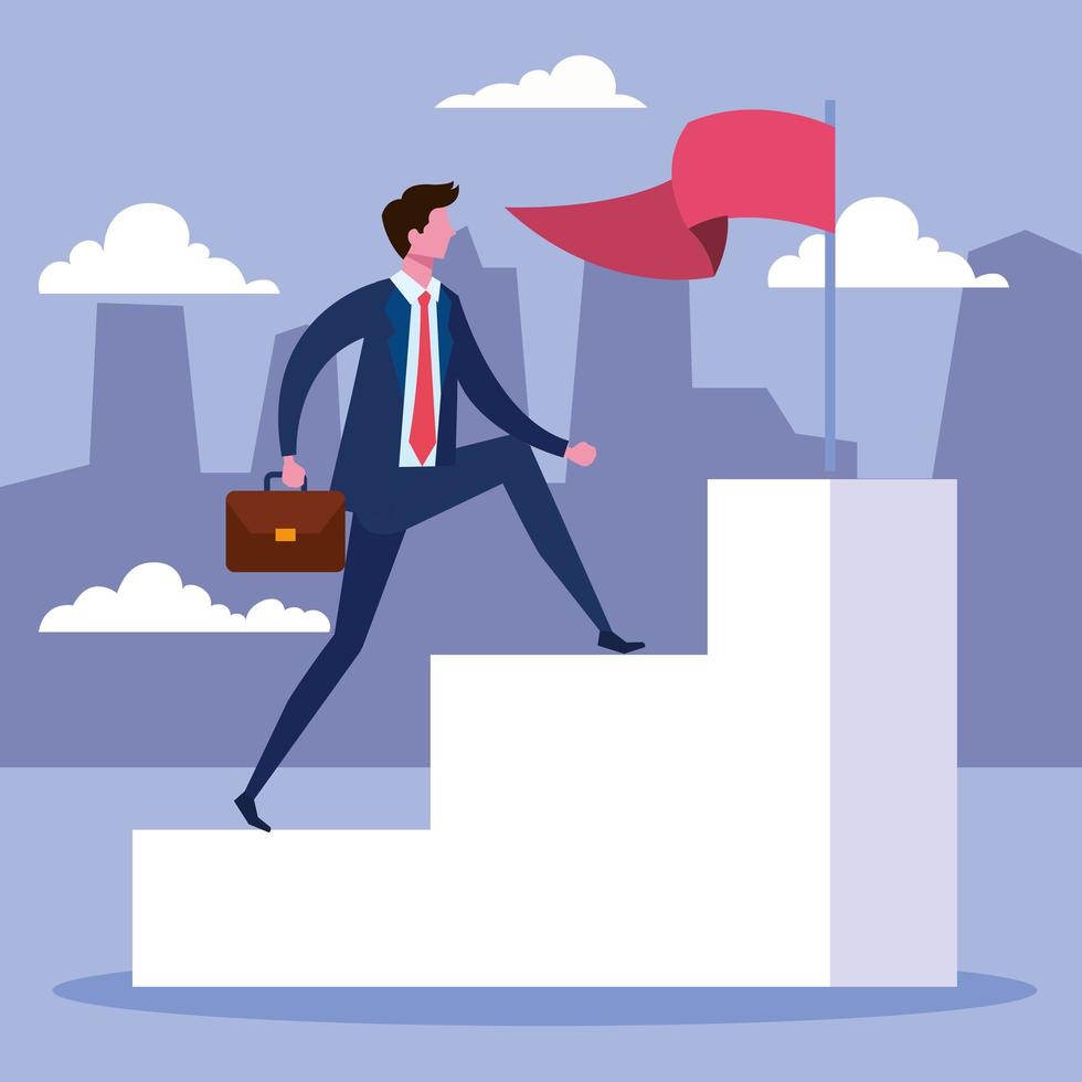 elegant businessman visionary vector