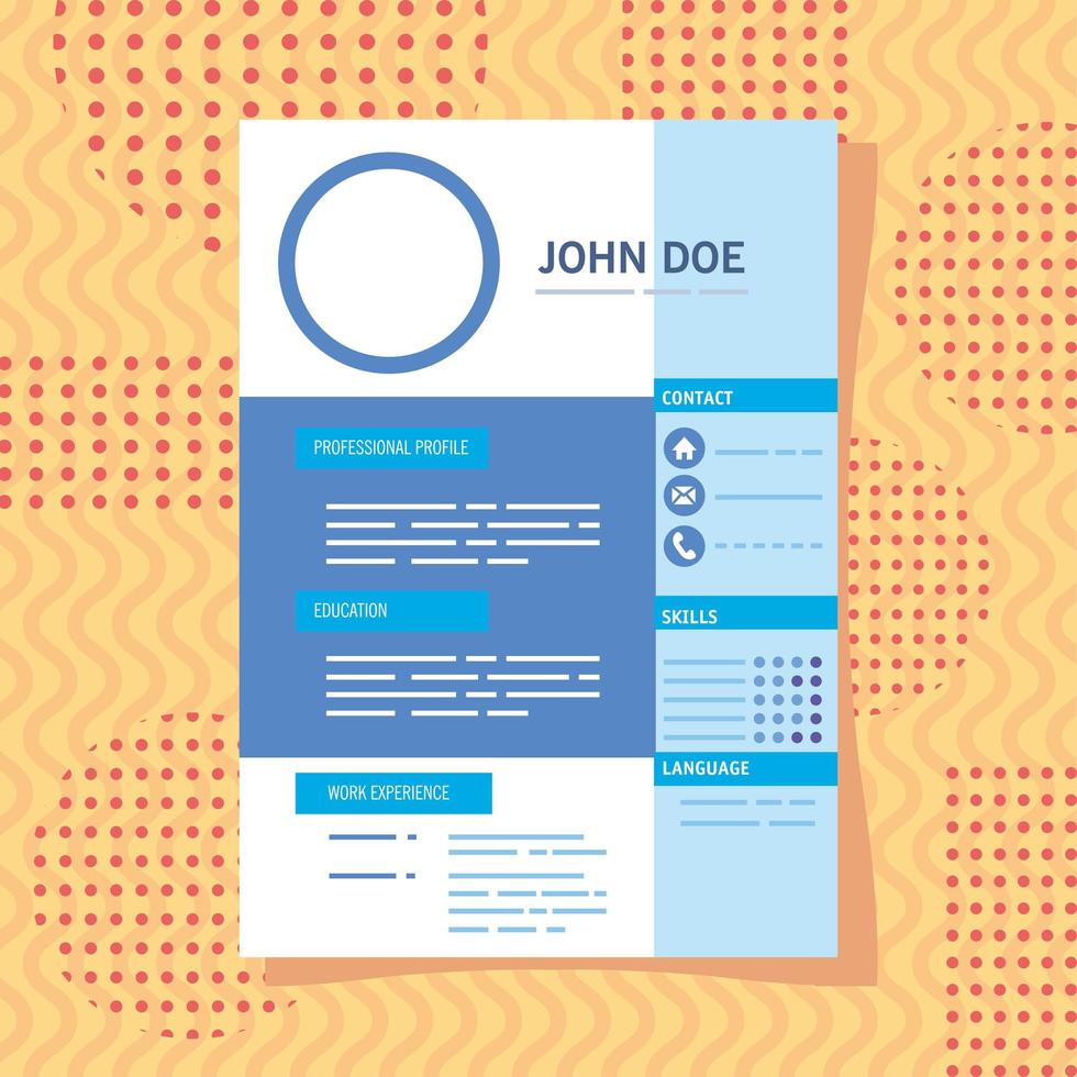 cv template page vector