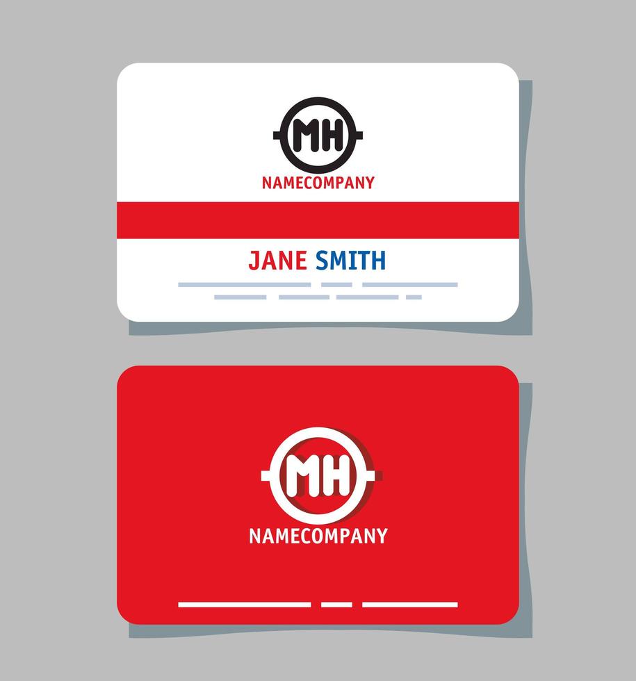 two business cards styles vector