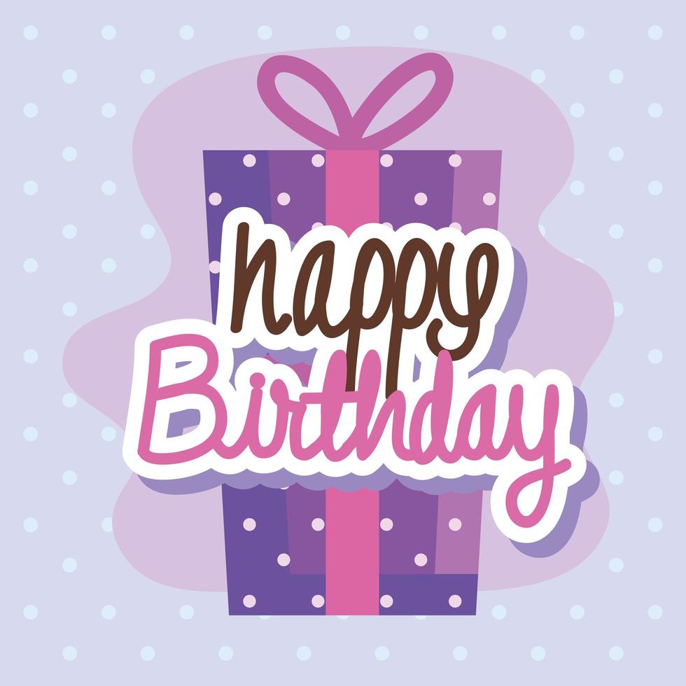 happy birthday lettering vector