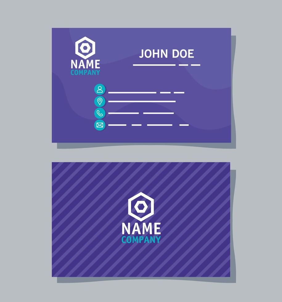 purple business cards styles vector