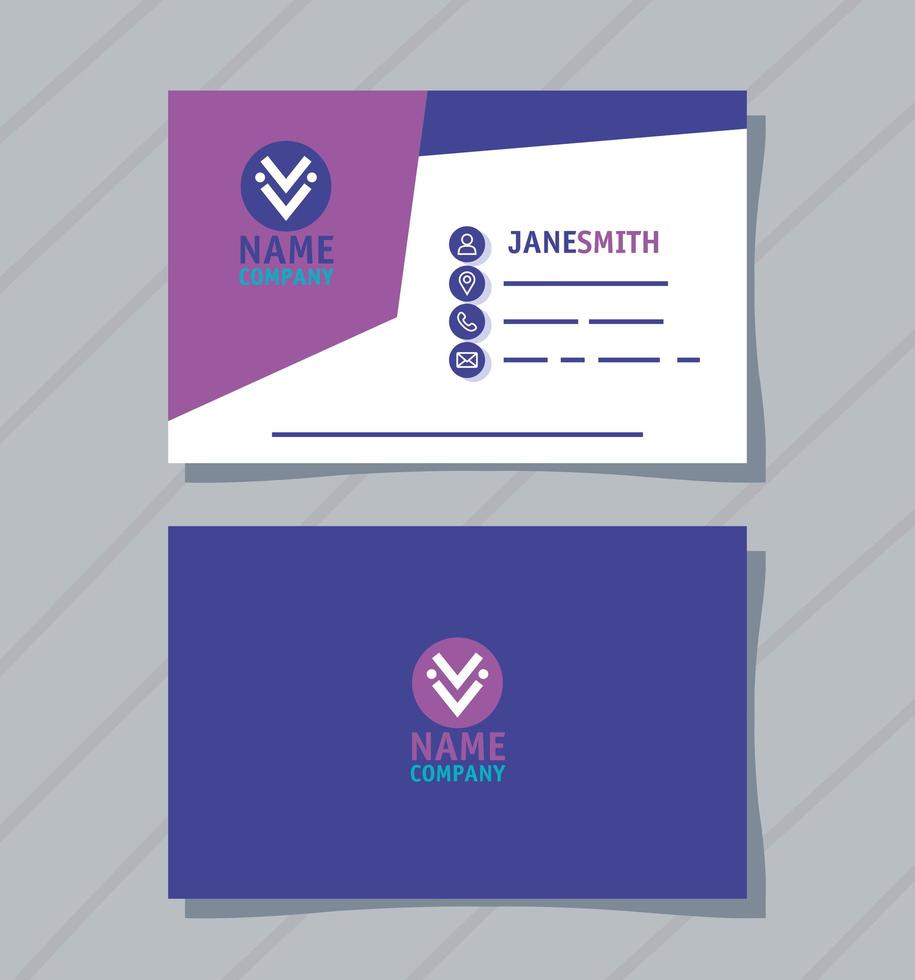 blue business cards styles vector