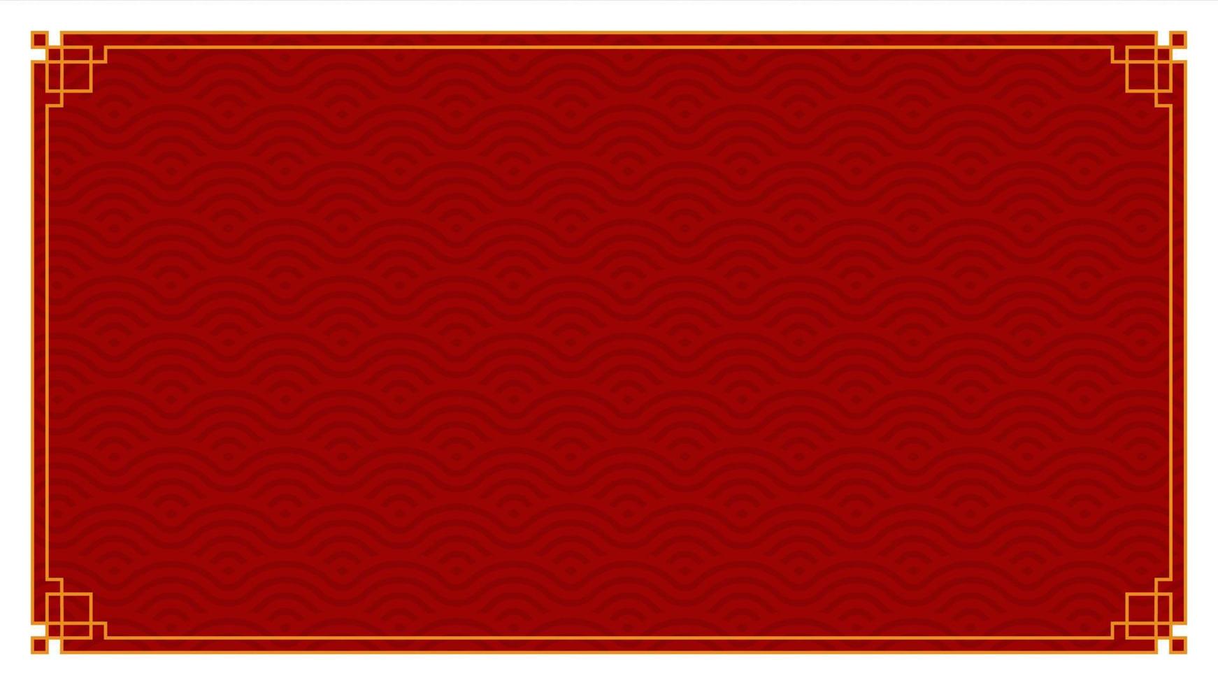 red and gold happy chinese new year festival banner design. Banner with Asian Festive Ornament Vector. vector