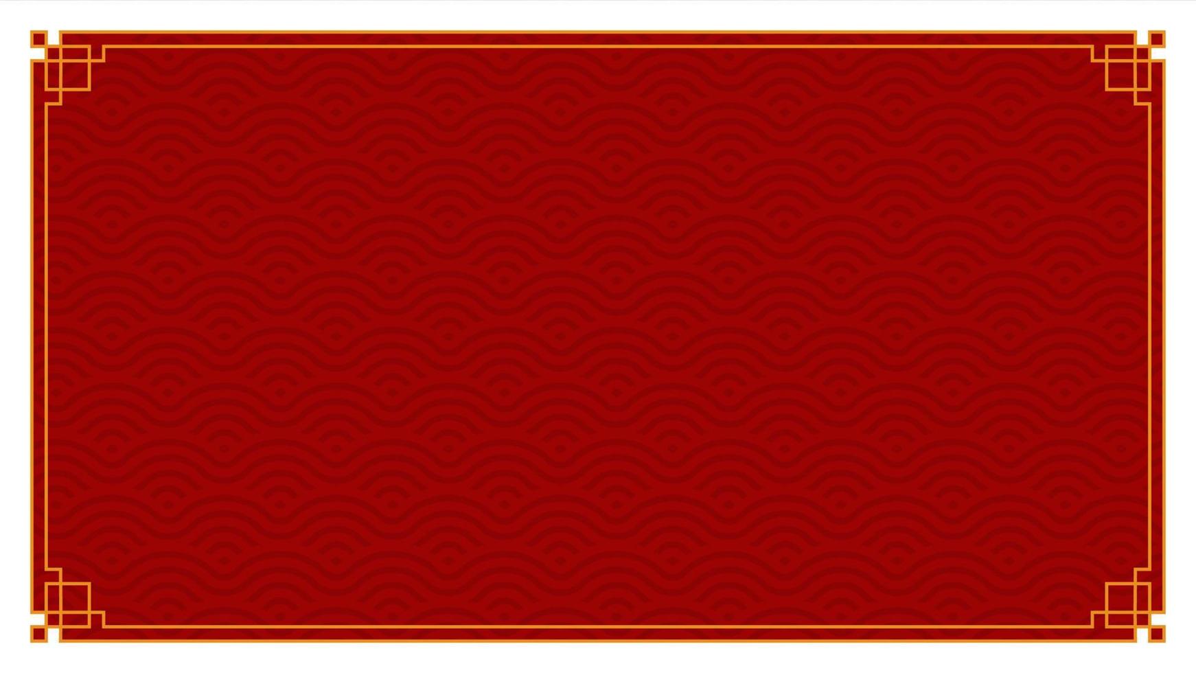 diseño de banner del festival de año nuevo chino feliz rojo y dorado. banner con vector de adorno festivo asiático.