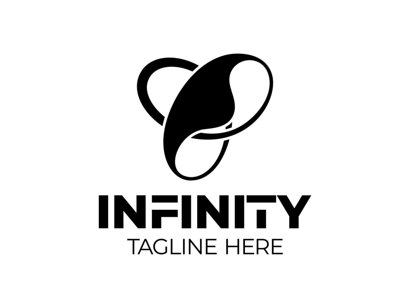 Trinity infinity logo vector. triple knot Loop logotype. endless logo, like rainbow ribbon. Infinity abstract emblem. vector