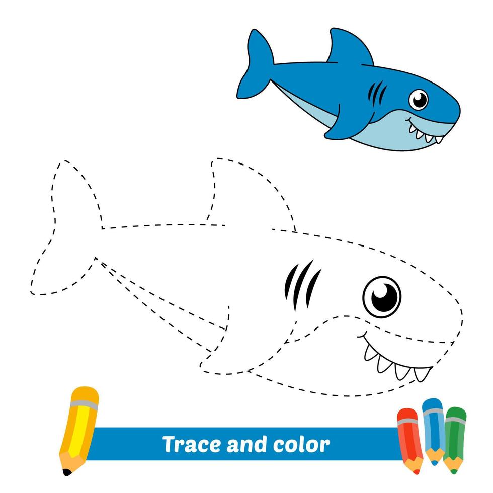 traza y color para niños, vector de tiburón 5176070 Vector en Vecteezy traza y color para niños, vector de tiburón 5176070 Vector en Vecteezy
