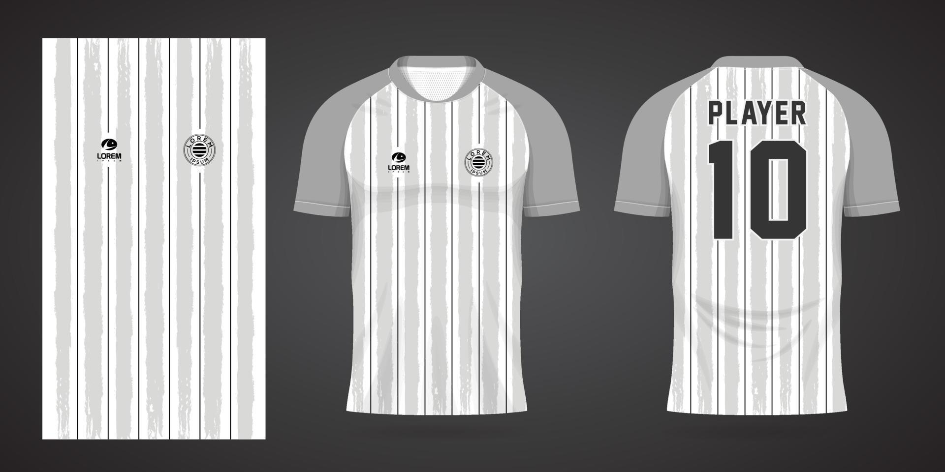 plantilla de diseño de camiseta de camiseta deportiva blanca vector