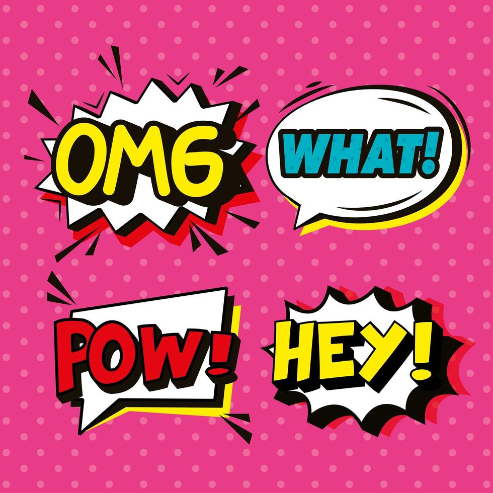 collection of exclamations vector