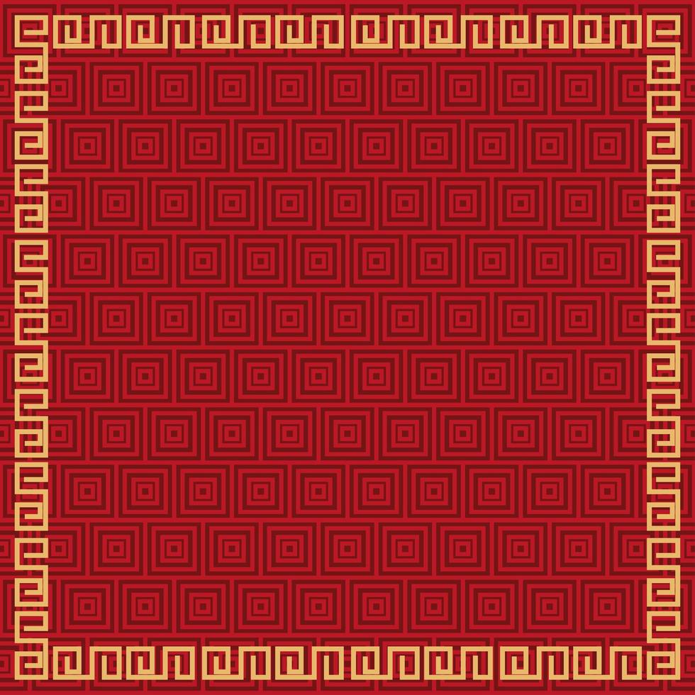 frame gold chinese background vector