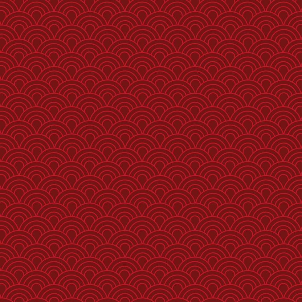 chinese pattern with waves vector