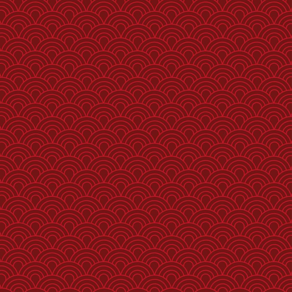 chinese pattern with waves vector