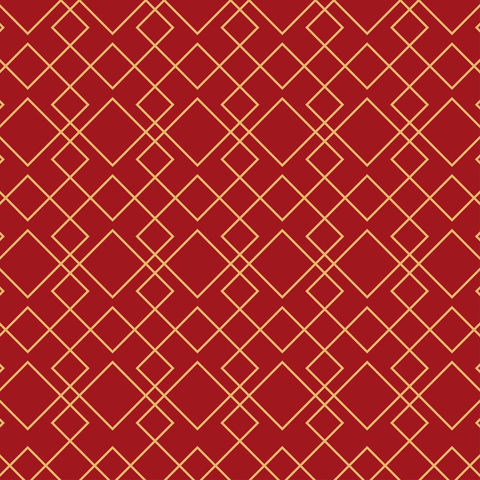 golden rhombus chinese pattern vector