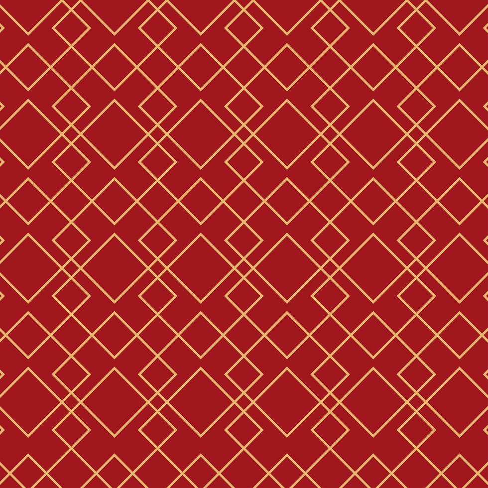 golden rhombus chinese pattern vector