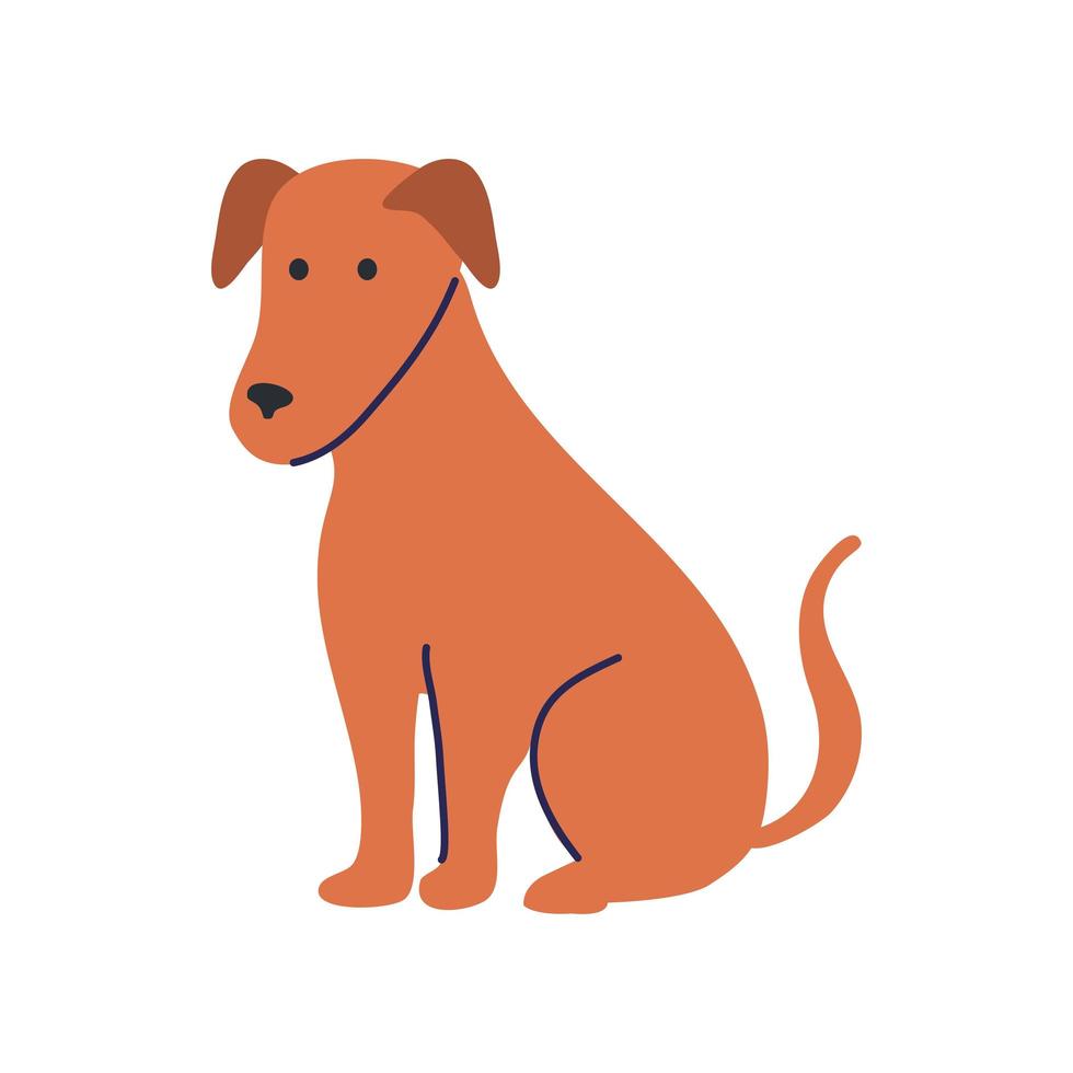 brown dog animal vector