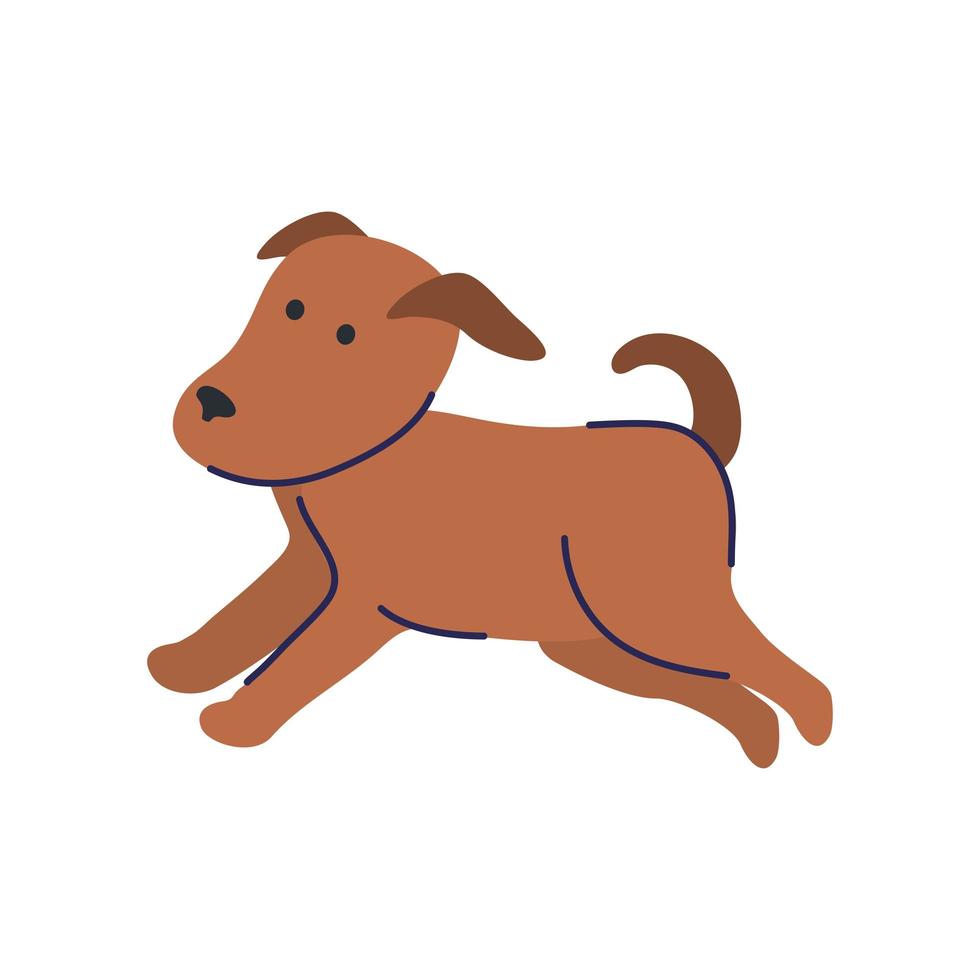 cute dog running vector