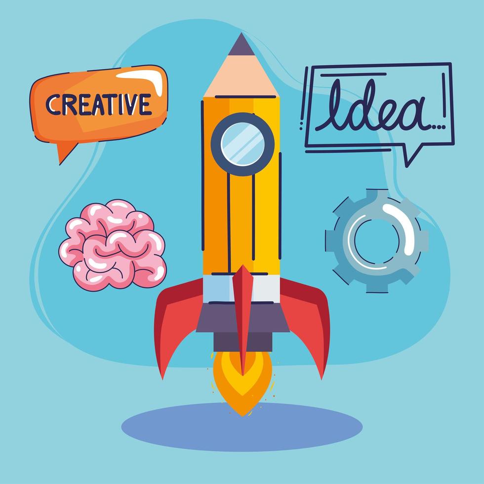 idea and creative poster vector