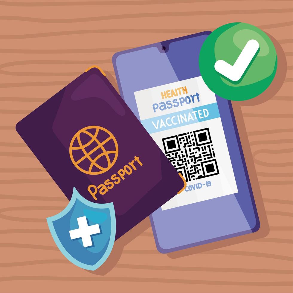 covid19 passport digital vector