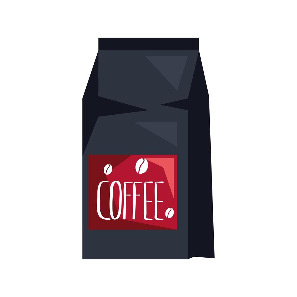 black coffee bag vector