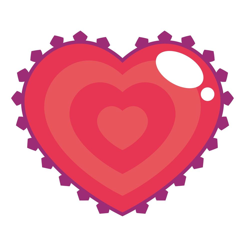 heart with picks vector