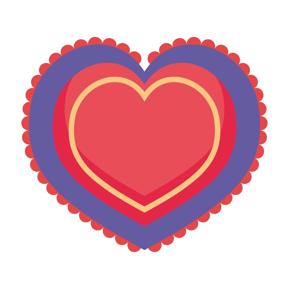 blue and red heart vector