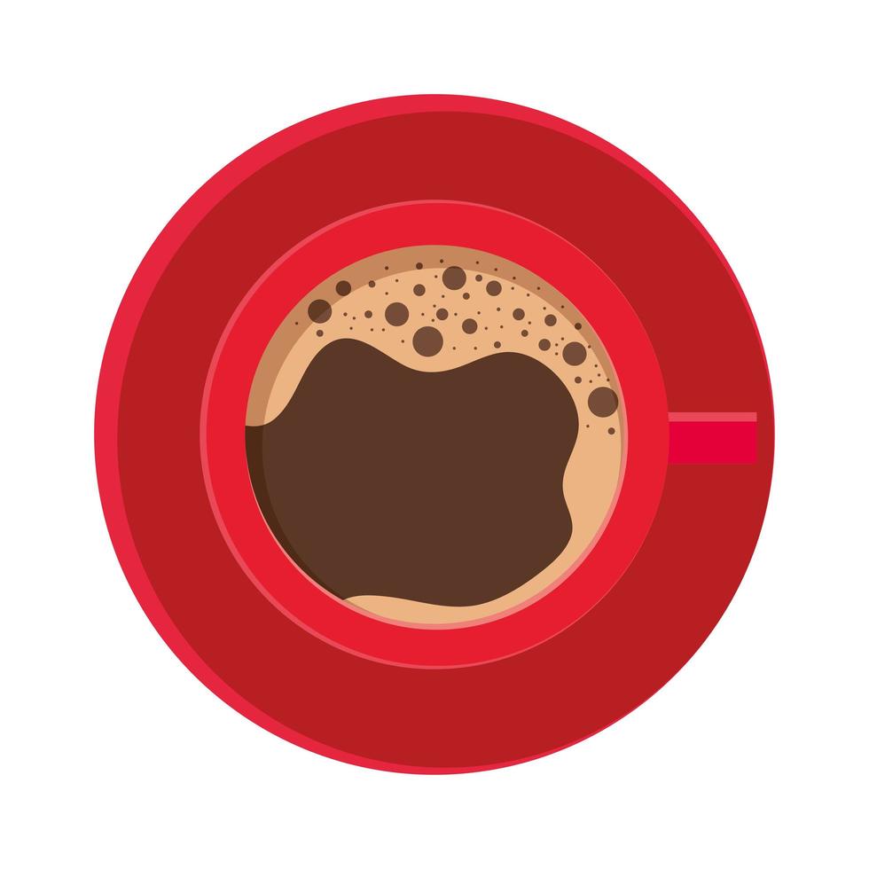 coffee cup airview vector