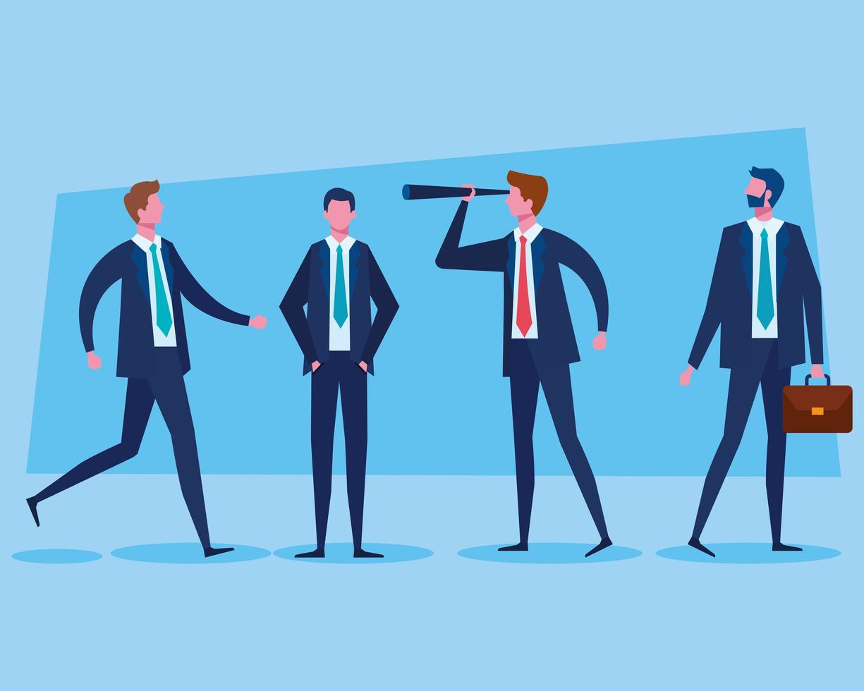 group of businessmen vector