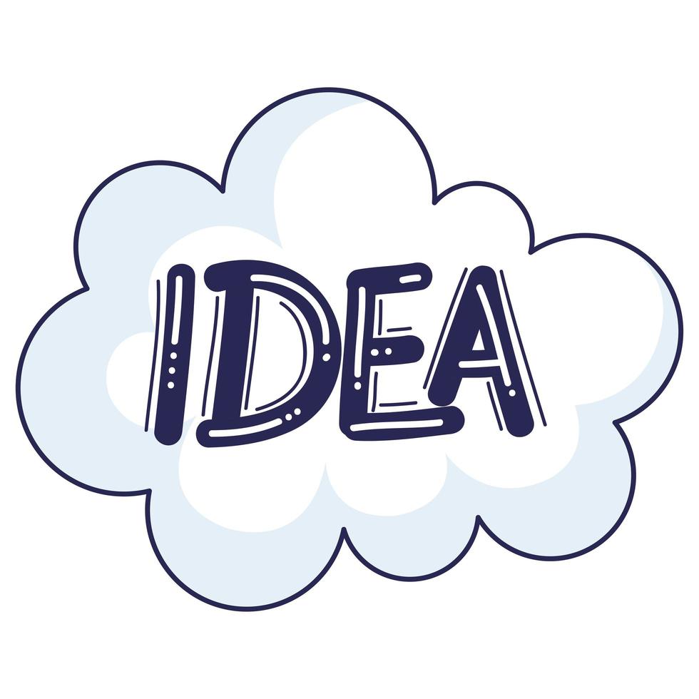 letras de ideas en la nube vector