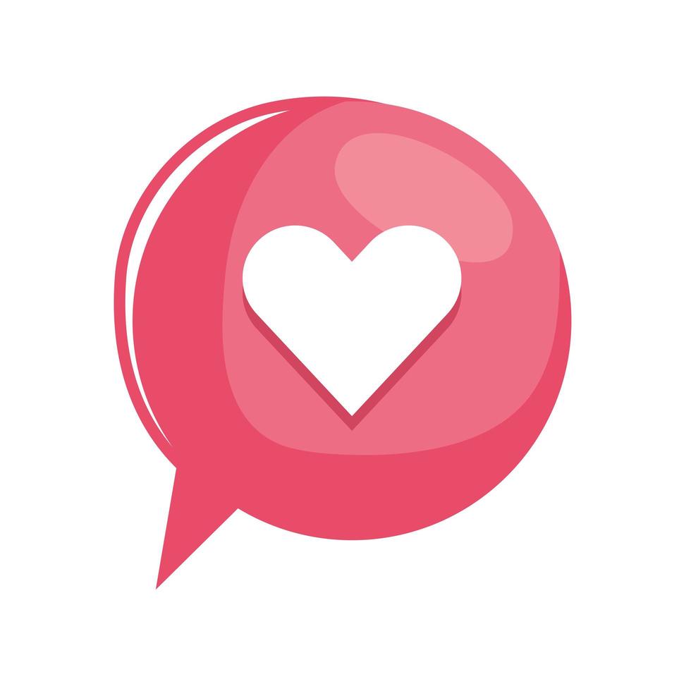 heart in speech bubble vector