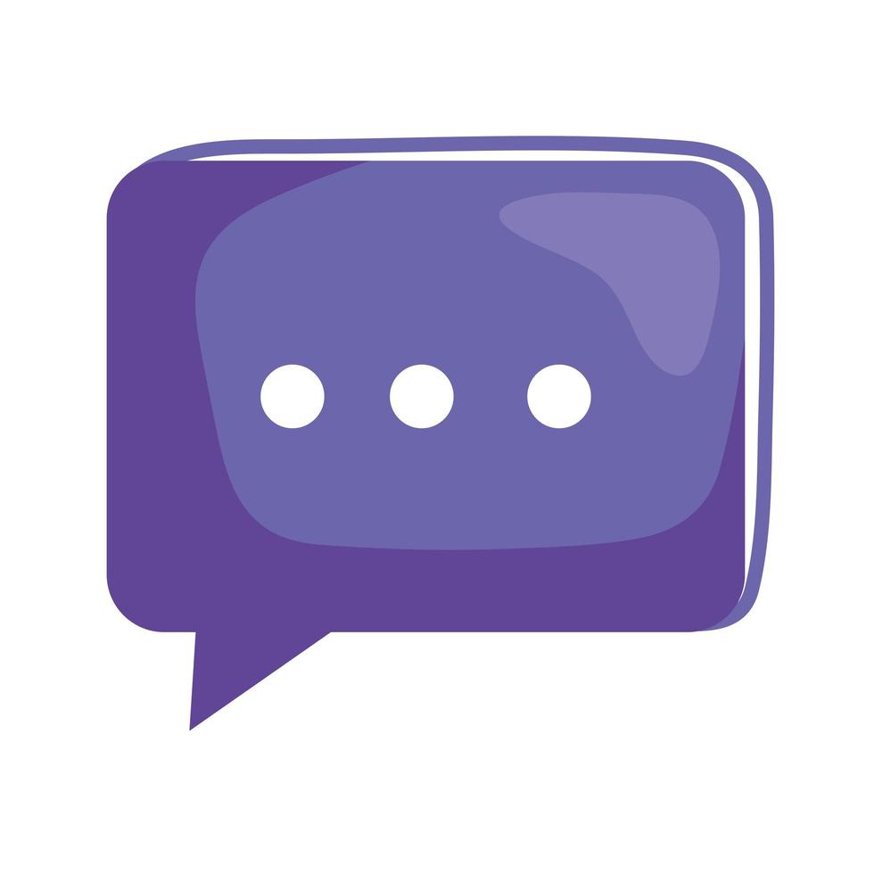 purple speech bubble vector