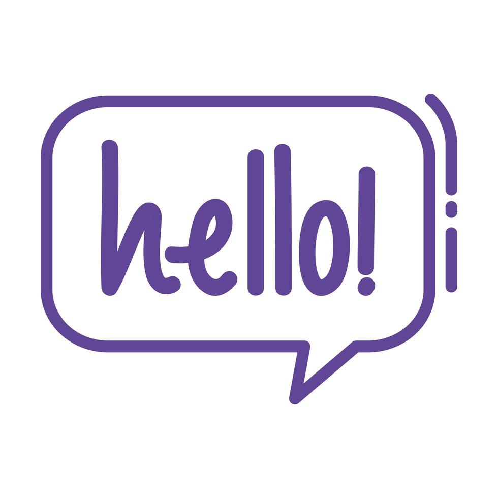 speech bubble with hello vector