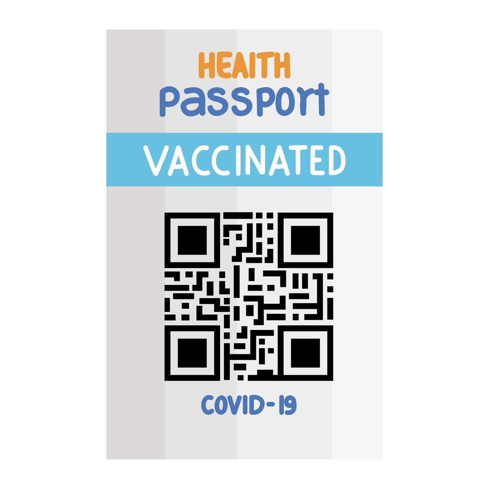 covid19 health passport vector