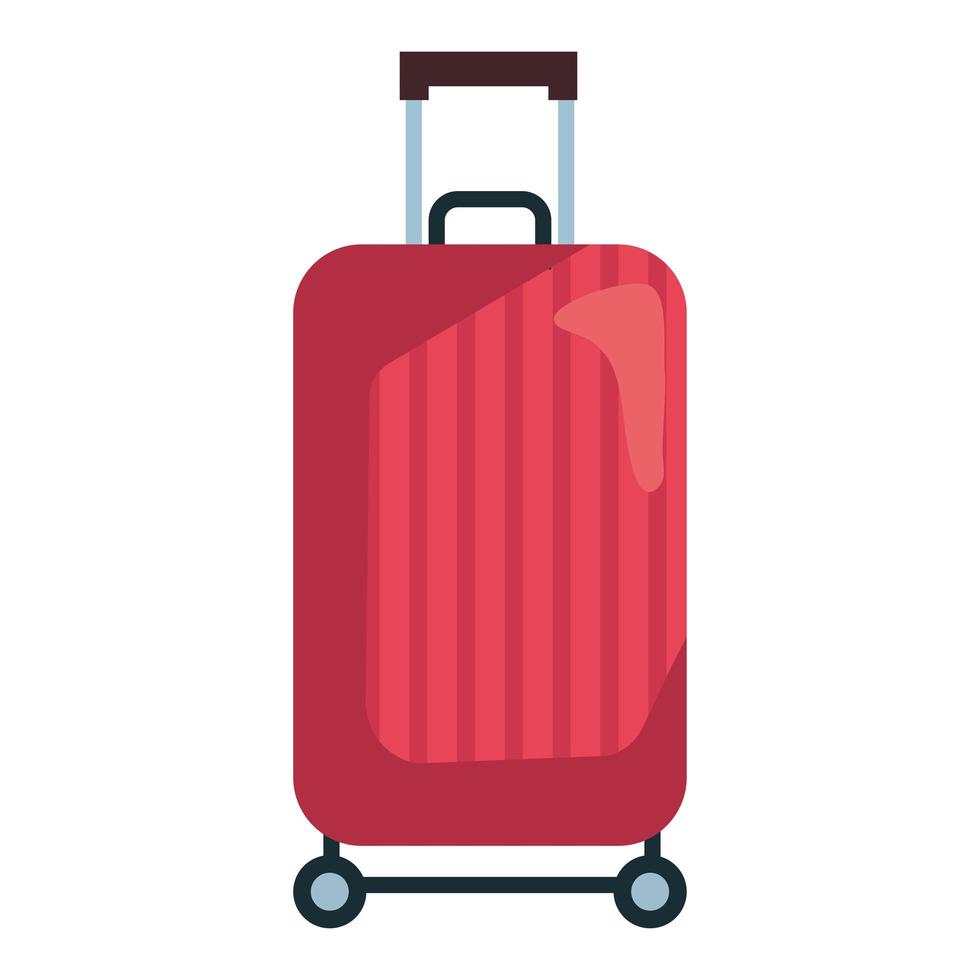 red suitcase travel vector