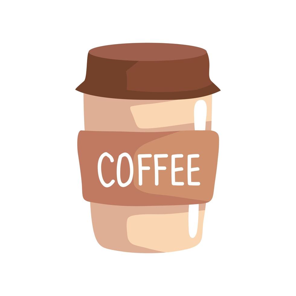 coffee in plastic pot vector
