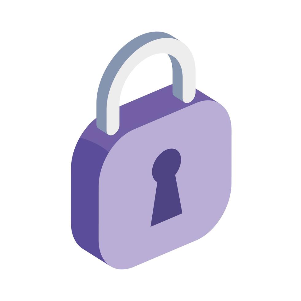 safe secure padlock vector