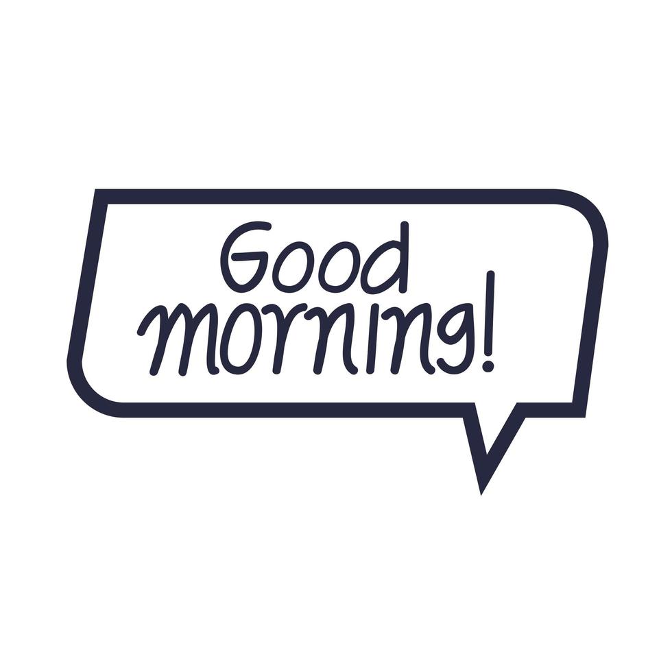 good morning lettering vector