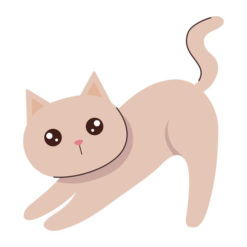 lindo gato de pie vector