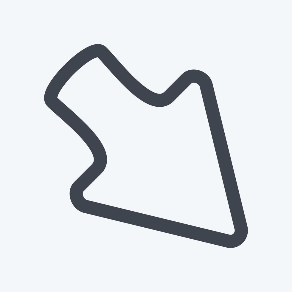 Icon Down Right - Line Style vector