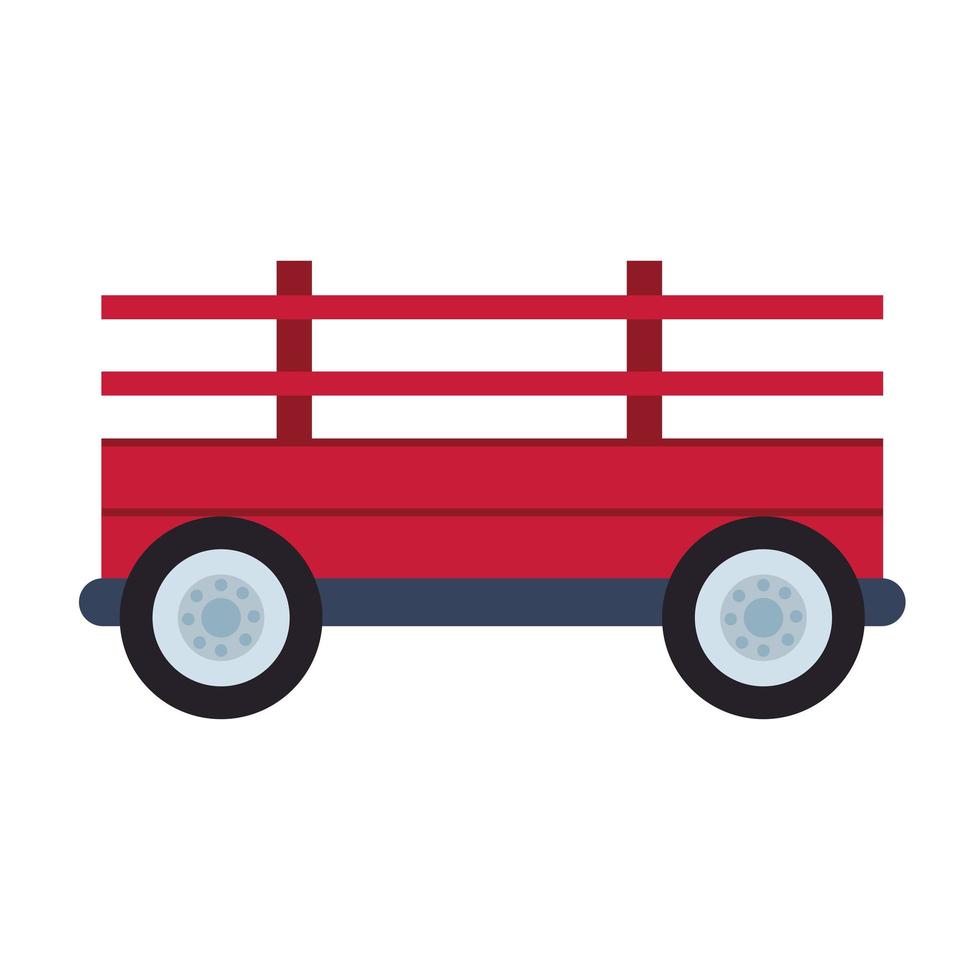 farm trailer red vector